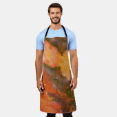 抽象芸術絵を描ハンド水彩ナイス背景 エプロン (着用した状態)