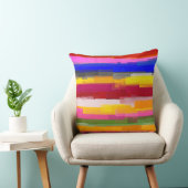 抽象芸術絵を描パステルストライプ#2 クッション (椅子)