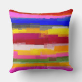 抽象芸術絵を描パステルストライプ#2 クッション (裏面)