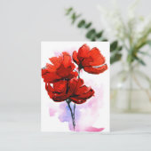 抽象芸術絵を描フローラ背景2 ポストカード (スタンド正面)