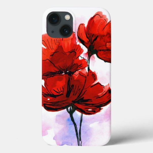 抽象芸術絵を描フローラ背景2 Case-Mate iPhoneケース (裏面)
