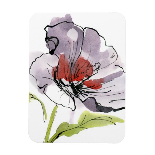 抽象芸術絵を描フローラ背景3 マグネット (縦)