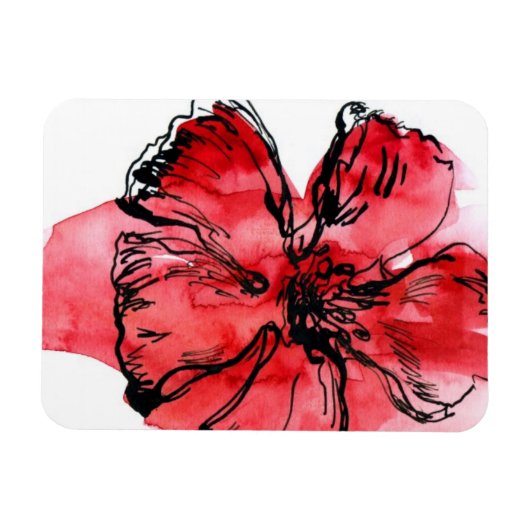 抽象芸術絵を描フローラ背景4 マグネット (横)