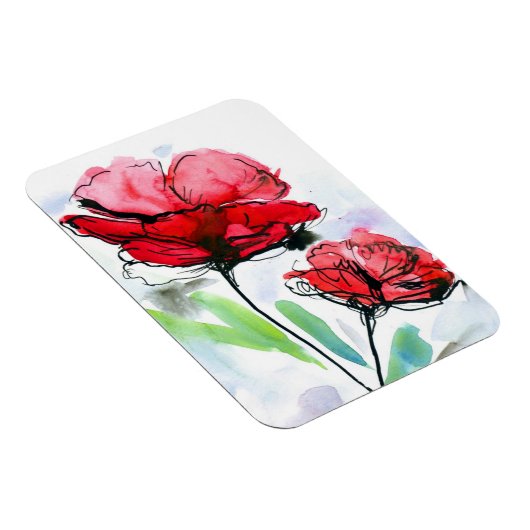 抽象芸術絵を描フローラ背景 マグネット (右側)