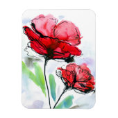 抽象芸術絵を描フローラ背景 マグネット (縦)