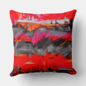 抽象芸術絵を描ブラシの線#21 クッション (裏面)