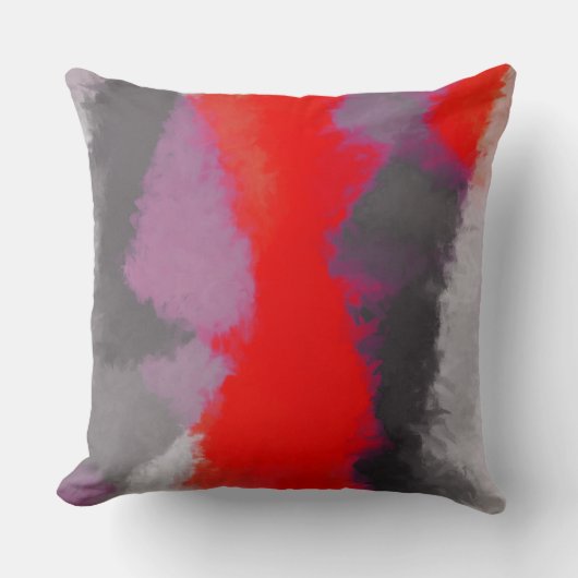 抽象芸術絵を描ブラシの線#28 クッション (正面)