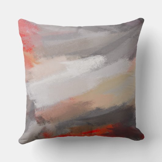 抽象芸術絵を描ブラシの線#29 クッション (裏面)