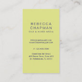 抽象芸術絵を描ブラシストロークのアーティストまたはギャラリー 名刺 (裏面)