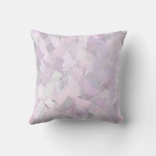 抽象芸術絵を描ブラシストロークテクスチャスローピロ クッション (裏面)