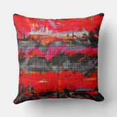 抽象芸術絵を描ブラシ素朴ラップ#13 クッション (裏面)