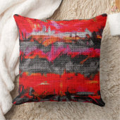 抽象芸術絵を描ブラシ素朴ラップ#13 クッション (ブランケット)