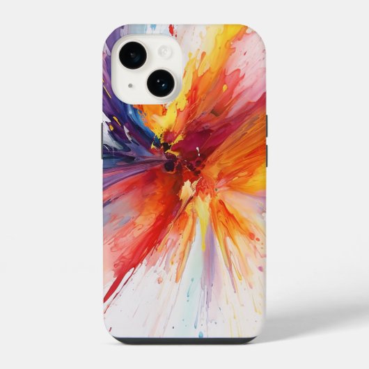 抽象芸術絵を描ブラスト iPhoneケース (裏面)
