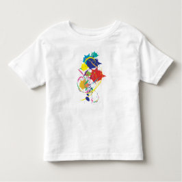 抽象芸術絵を描モダン（ばちゃばちゃ）跳ねるアカッコいいート.ai トドラーTシャツ