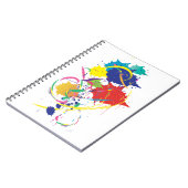 抽象芸術絵を描モダン（ばちゃばちゃ）跳ねるアカッコいいート.ai ノートブック (左側)