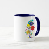 抽象芸術絵を描モダン(ばちゃばちゃ)跳ねるアカッコいいート.ai マグカップ (正面右)