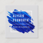 抽象芸術絵を描ロゴ スクエア名刺 (正面)