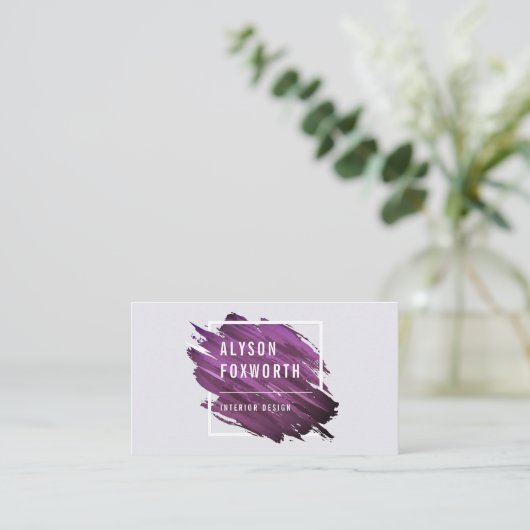 抽象芸術絵を描ロゴ 名刺 (スタンド正面)