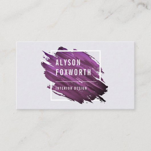 抽象芸術絵を描ロゴ 名刺 (正面)