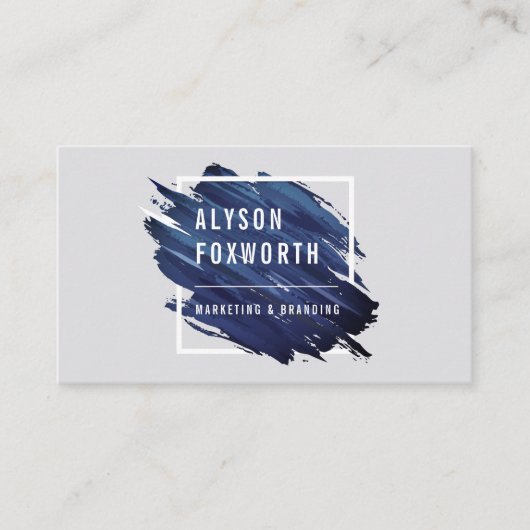 抽象芸術絵を描ロゴ 名刺 (正面)