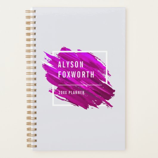抽象芸術絵を描ロパーソナライズされたゴ プランナー手帳 (正面)