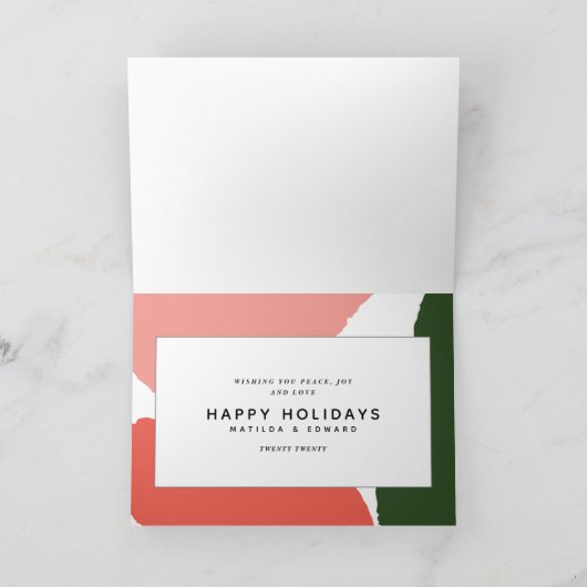 抽象芸術絵を描休日の写真 シーズンカード (内部)