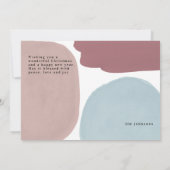 抽象芸術絵を描休日の写真 案内状 (裏面)