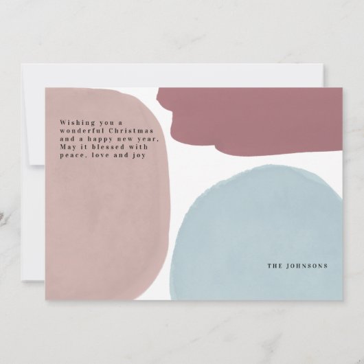 抽象芸術絵を描休日の写真 案内状 (裏面)