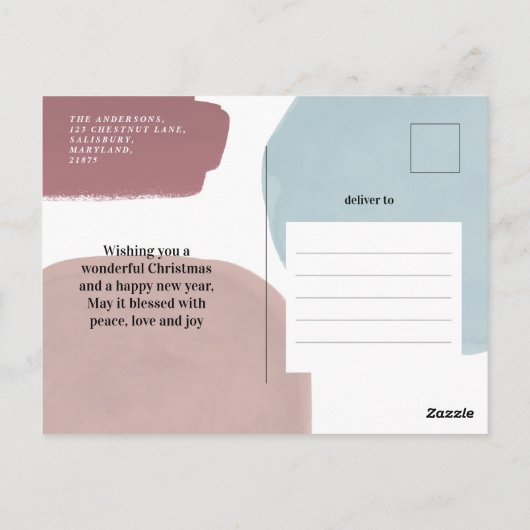 抽象芸術絵を描休日はがき ポストカード (裏面)