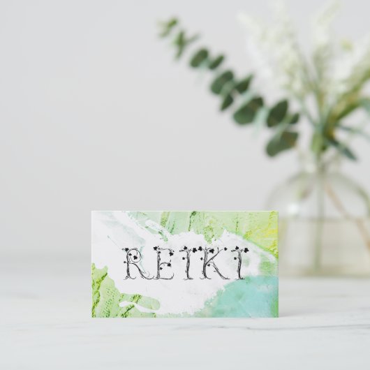 *~*抽象芸術絵を描刺激ストローク霊気アイビー 名刺 (スタンド正面)