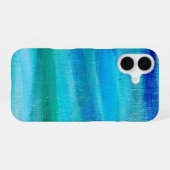 抽象芸術絵を描型 iPhone 16ケース (裏面横)