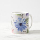 抽象芸術絵を描家飾り花油 コーヒーマグカップ (正面右)