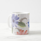 抽象芸術絵を描家飾り花油 コーヒーマグカップ (正面左)