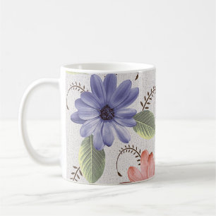 抽象芸術絵を描家飾り花油 コーヒーマグカップ