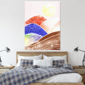 抽象芸術絵を描山 キャンバスプリント (インサイチュ (寝室))