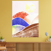 抽象芸術絵を描山 キャンバスプリント (インサイチュ (リビング))