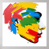 抽象芸術絵を描手モダンフェミニズム ポスター (正面)