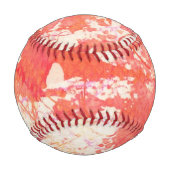 抽象芸術絵を描手水色背景2 野球ボール (裏面)