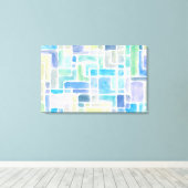 抽象芸術絵を描水色の背景。 キャンバスプリント (インサイチュ (ウッドフロア))