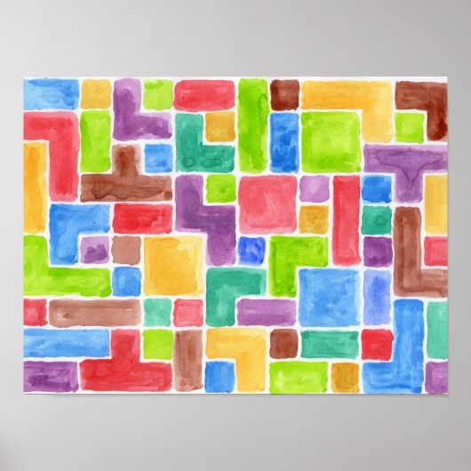 抽象芸術絵を描水色の背景。2 ポスター (正面)