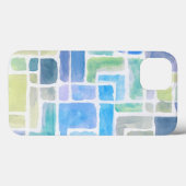 抽象芸術絵を描水色の背景。 Case-Mate iPhoneケース (裏面 (横))