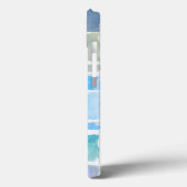 抽象芸術絵を描水色の背景。 Case-Mate iPhoneケース (裏面 / 左)
