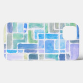 抽象芸術絵を描水色の背景。 Case-Mate iPhoneケース (裏面 (横))