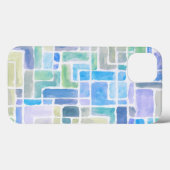 抽象芸術絵を描水色の背景。 Case-Mate iPhoneケース (裏面 (横))