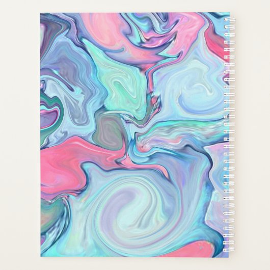 抽象芸術絵を描渦 数々の|-color プランナー手帳 (裏面)