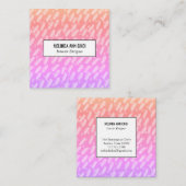 抽象芸術絵を描点パステルサンライズ スクエア名刺 (正面/裏面)