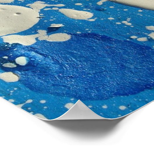 抽象芸術絵を描絵を描（ばちゃばちゃ）跳ねる平方作物 ポスター (角)