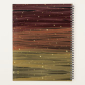 抽象芸術絵を描線パーソナライズされた プランナー手帳 (裏面)