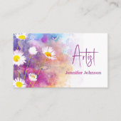 抽象芸術絵を描花水彩画家 名刺 (正面)