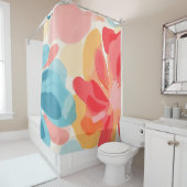 抽象芸術絵を描花 シャワーカーテン (インサイチュ)